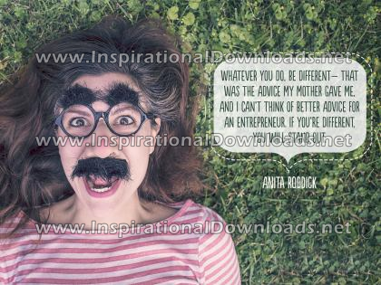 Be Different by Anita Roddick (Inspirational Downloads)