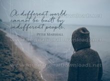 Inspirational Quote: Different World by Peter Marshall (Inspirational Downloads)