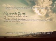 Inspirational Quote: Words Without Thoughts by William Shakespeare (Inspirational Downloads)