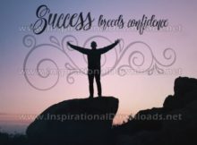 Success Breeds Confidence by Positive Affirmations (Inspirational Downloads)