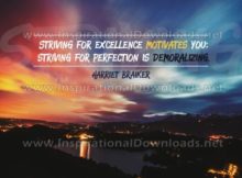 Inspirational Quote: Striving For Excellence (Inspirational Downloads)