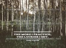 Inspirational Quote: The More I Practice by Gary Player (Inspirational Downloads)