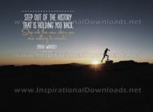 Inspirational Quote: Create Your New Story by Oprah Winfrey (Inspirational Downloads)