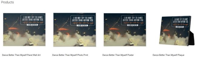 Inspirational Downloads Customized Products: Dance Better Than Myself