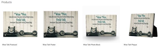 Inspirational Downloads Customized Products: Wise Men Talk