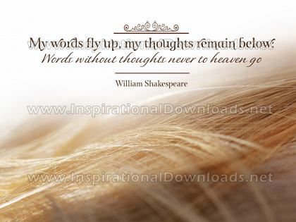 Words Without Thoughts by William Shakespeare (Inspirational Graphic Quote by Inspirational Downloads)
