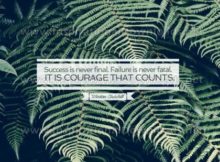 IT IS COURAGE THAT COUNTS by Winston Churchill (Inspirational Graphic Quote by Inspirational Downloads)