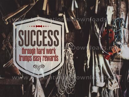 Inspirational Graphic Quote: Success Through Hard Work by Positive Affirmations (Inspirational Downloads)