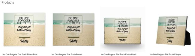 No One Forgets The Truth (Inspirational Downloads Customized Products)