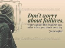 Do Not Worry About Failures by Jack Canfield (Inspirational Graphic Quote by Inspirational Downloads)