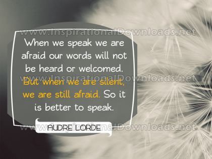 Our Words by Audre Lorde (Inspirational Graphic Quote by Inspirational Downloads)