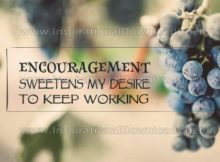 Encouragement Sweetens My Desire Inspirational Graphic Quote