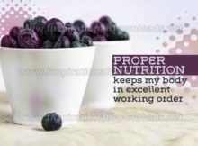 Proper Nutrition by Positive Affirmations Inspirational Graphic Quote