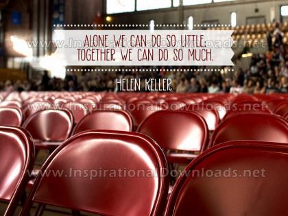 Together We Can Do So Much by Helen Keller Inspirational Graphic Quote