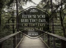 Run The Day by Jim Rohn Inspirational Graphic Quote