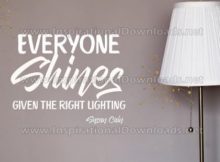 Everyone Shines by Susan Cain Inspirational Graphic Quote
