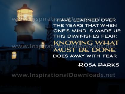 One's Mind Is Made Up by Rosa Parks Inspirational Graphic Quote