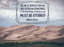 We Are Gifted For Something by Marie Curie Inspirational Graphic Quote