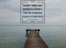 Robbing Your Future Self by Nathan Morris Inspirational Graphic Quote