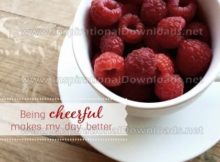 Being Cheerful by Positive Affirmations Inspirational Graphic Quote