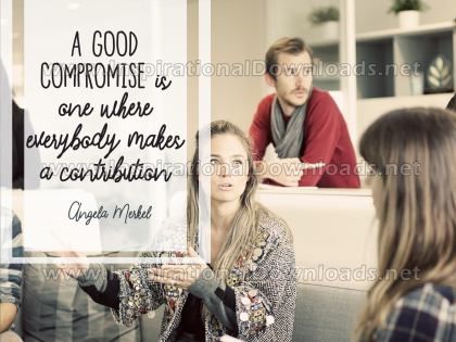 Good Compromise by Angela Merkel Inspirational Graphic Quote