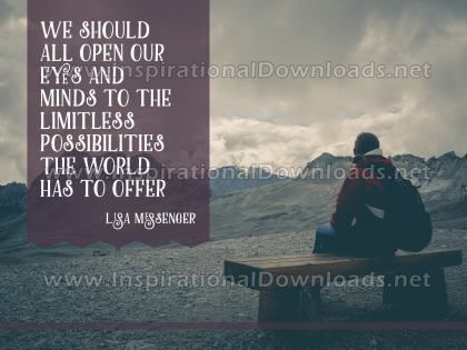 Limitless Possibilities The World Offers by Lisa Messenger Inspirational Graphic Quote
