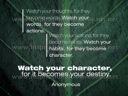 Becomes Your Destiny by Anonymous Inspirational Graphic Quote