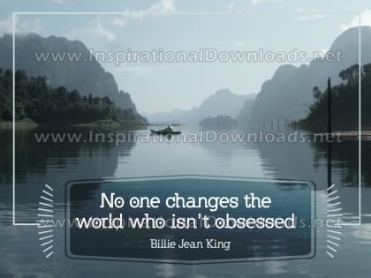 Changes The World by Billie Jean King Inspirational Graphic Quote