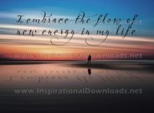 New Energy In My Life by Positive Affirmations Inspirational Graphic Quote