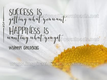 Success And Happiness by Whoopi Goldberg Inspirational Graphic Quote