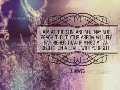 Fly Far Higher by J. Howes Inspirational Graphic Quote