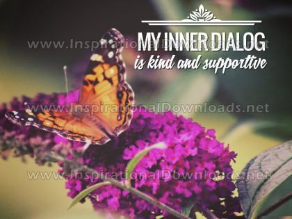 Inner Dialog by Positive Affirmations Inspirational Graphic Quote
