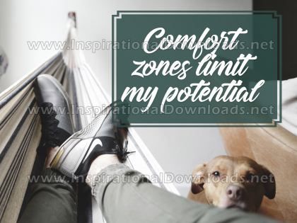 Comfort Zones by Positive Affirmations Inspirational Graphic Quote