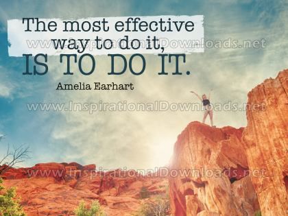 Most Effective Way To Do by Amelia Earhart Inspirational Graphic Quote