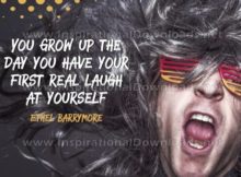 First Real Laugh by Ethel Barrymore Inspirational Graphic Quote