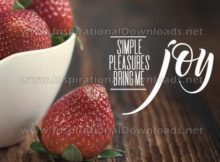 Simple Pleasures Bring Me Joy by Positive Affirmations Inspirational Graphic Quote