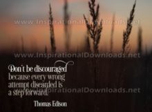 A Step Forward by Thomas Edison Inspirational Graphic Quote