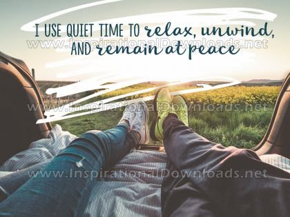 Use Quiet Time by Inspiring Thoughts Inspirational Quote Graphic