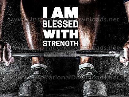 Blessed With Strength by Inspiring Thoughts Inspirational Quote Graphic