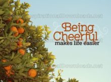 Being Cheerful by Inspiring Thoughts Inspirational Quote Graphic