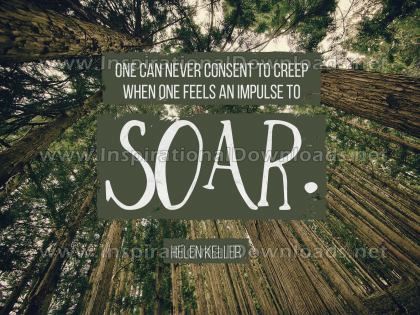 Impulse To SOAR by Helen Keller Inspirational Quote Graphic