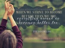Become Better Than We Are by Paulo Coehlo Inspirational Quote Graphic