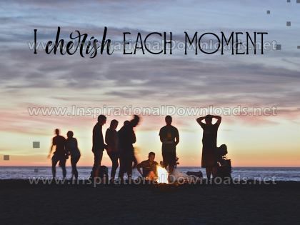Cherish Each Moment by Inspiring Thoughts Inspirational Quote Graphic
