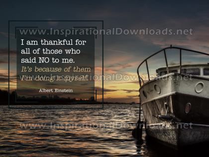 I Am Thankful by Albert Einstein Inspirational Quote Graphic