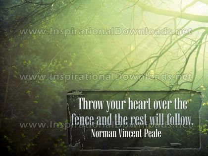The Rest Will Follow Inspirational Quote Graphic by Norman Vincent Peale