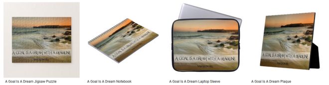A Goal Is A Dream Inspirational Quote Graphic Customized Products