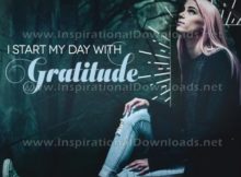 Start My Day With Gratitude Inspirational Quote Graphic by Inspiring Thoughts
