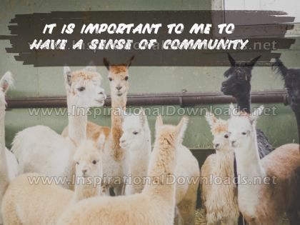 Have A Sense Of Community Inspirational Quote Graphic by Inspiring Thoughts