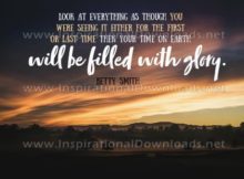 Your Time On Earth Inspirational Quote Graphic by Betty Smith