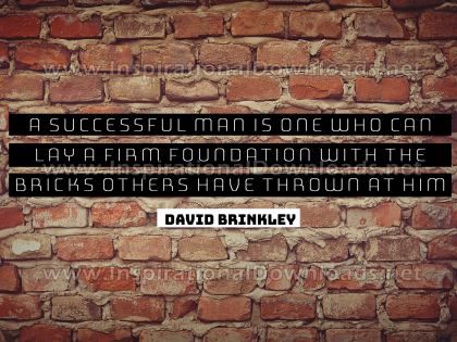 Successful Man Inspirational Quote Graphic by David Brinkley